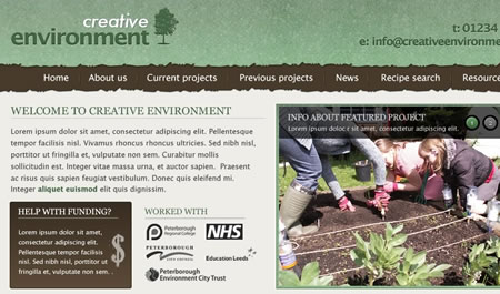 Creative Environment website concept